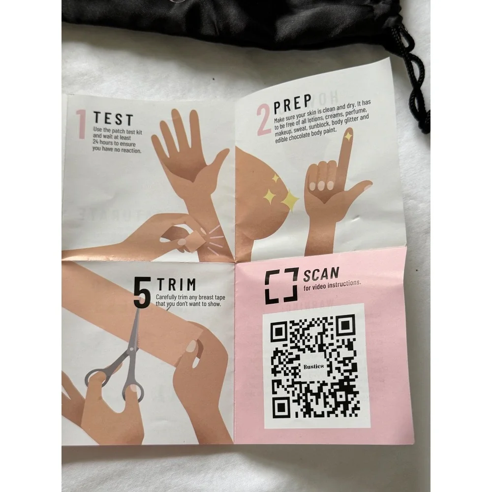 Busties For Life Breast Tape Kit Tan Body Tape and Silicone Nipple Covers Set